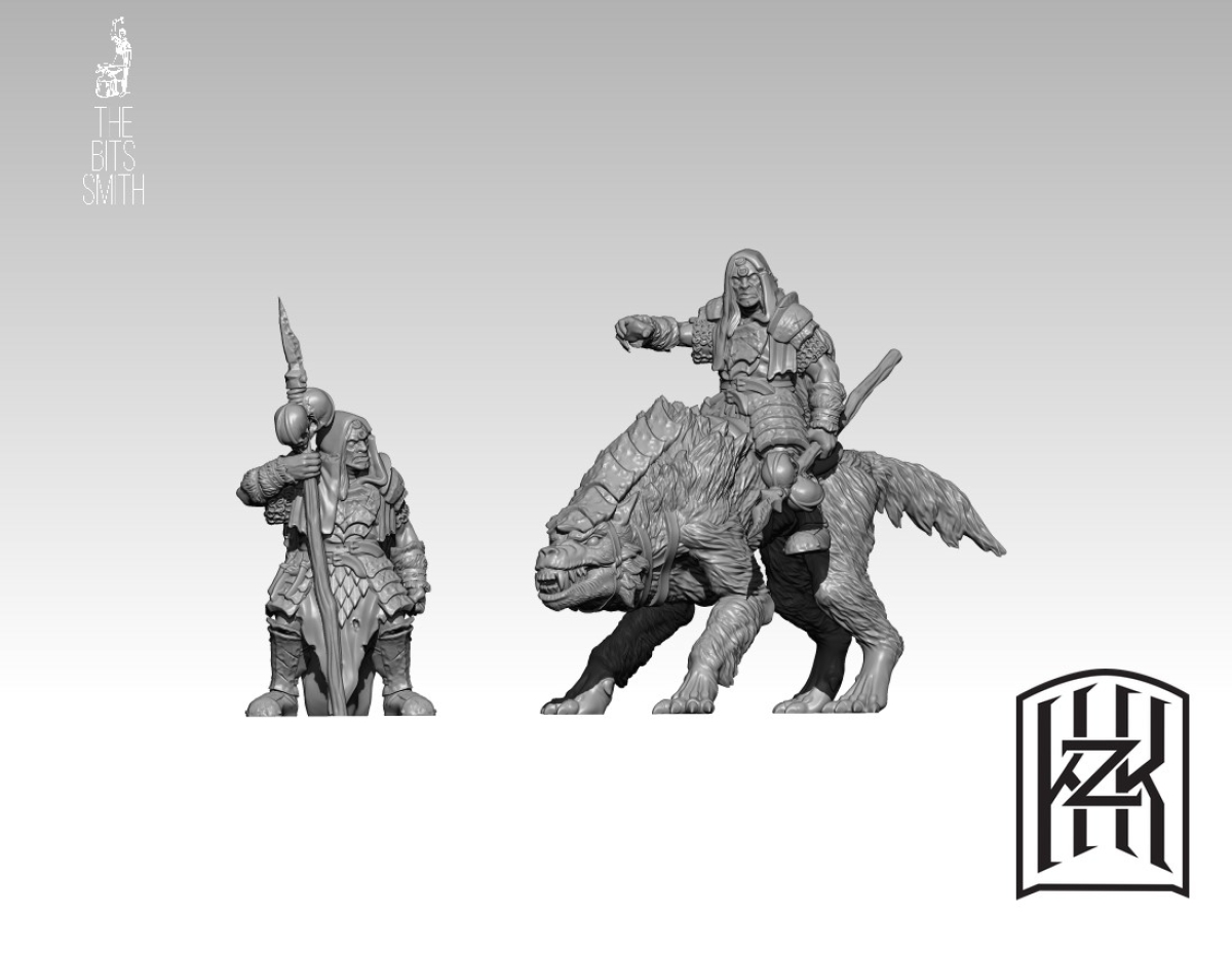 Orc Schamane zu Fuß und beritten